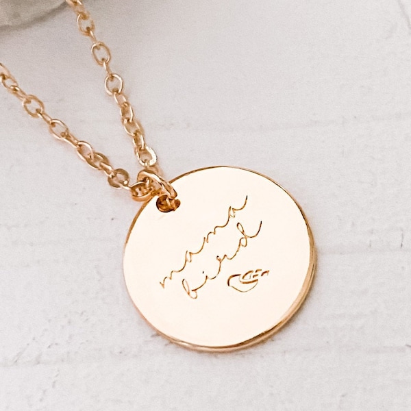 Mama Bird Necklace, Silver or 14K Gold Vermeil, Mother's Day Gift