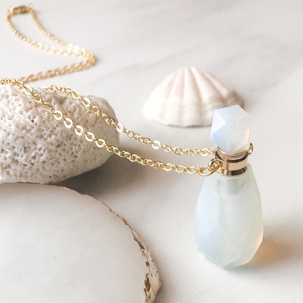 Opal Diffuser Necklace, Mother's Day, Aromatherapy Necklace, Diffuser Necklace, Essential Oil Necklace, Layering Necklace