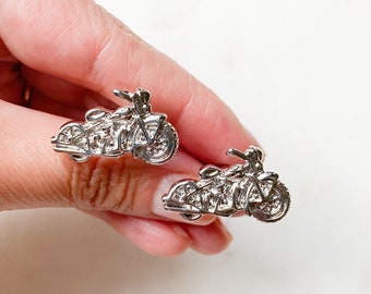 Stainless Steel Motorcycle Cufflinks, Biker Gift