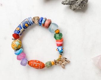 Colorful One-of-a-kind Bracelet, Colorful Bracelet, Charm Bracelet, Unique Bracelet, For Her, For Daughter, For Wife, For Mom