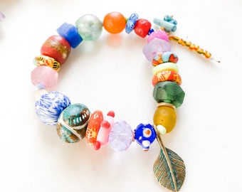 Carnival by the beach One-of-a-kind Bracelet, Colorful Bracelet, Charm Bracelet, Unique Bracelet, For Her, For Daughter, For Wife, For Mom