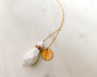 Crystal Pet Urn Necklace, 14K Gold Vermeil, Personalized Pet Memorial