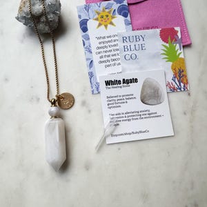 Custom Crystal Pet Urn Necklace, Memorial Keepsake with Hand Stamped Tag image 7