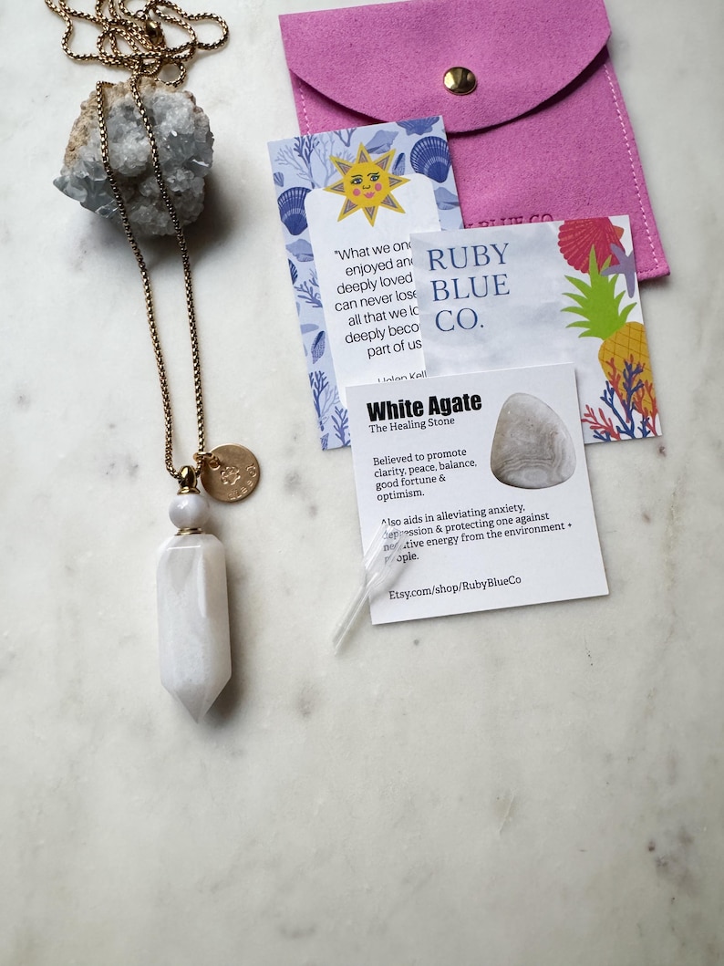 Custom Crystal Pet Urn Necklace, Memorial Keepsake with Hand Stamped Tag image 7