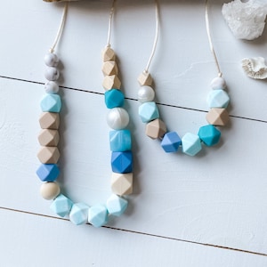 Beach Vibes Matching Necklace, Tween Necklace, Baby Shower Gift, Welcome to the World Gift, Mama Gift, Expecting Mom Gift, Gift for Mom