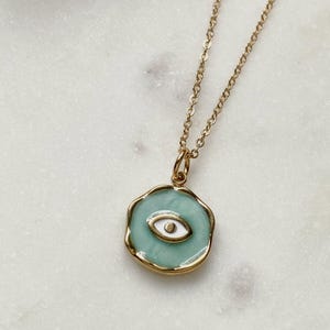 Evil Eye Necklace, Protection Gift, Evil Eye Jewelry, Protection Necklace, Gold Evil Eye, Hamsa, Gift for Her, Evil Eye Gift, Mom Gift