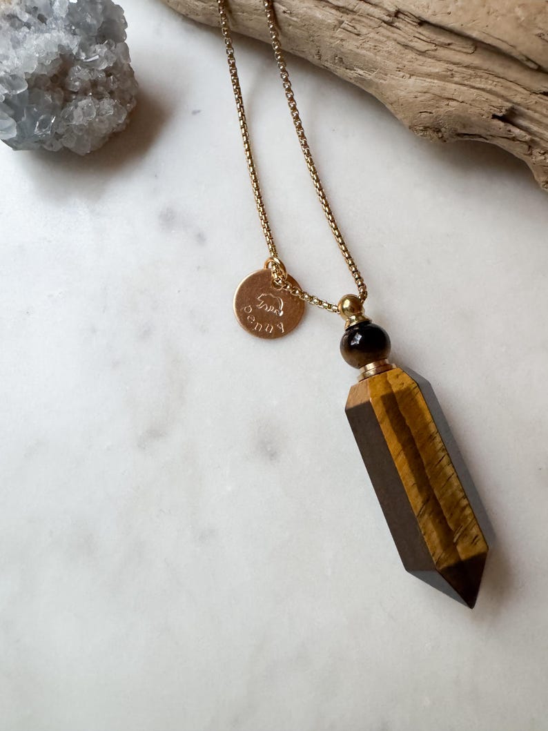 Custom Crystal Pet Urn Necklace, Memorial Keepsake with Hand Stamped Tag image 14