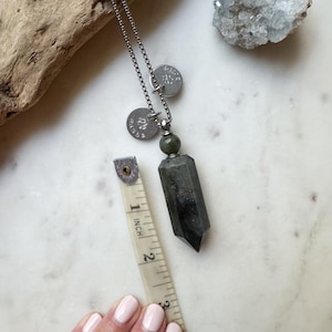Custom Crystal Pet Urn Necklace, Memorial Keepsake with Hand Stamped Tag image 2