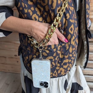 Crossbody-ketting telefoon, kettingaccessoire voor mobiele telefoon, mobiele ketting, telefoonbodyketting, portemonnee-hoesje iphone, crossbody-riem voor iphone