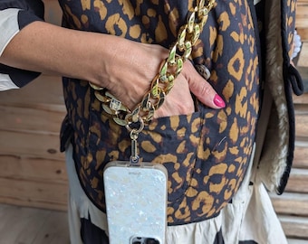 Customized Link Chain Phone Crossbody, Cell Phone Accessory