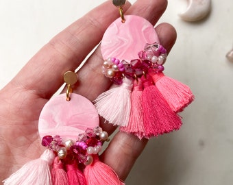 Barbie Earrings, Pink Statement Earrings, Love Earrings, One-of-a-kind Earring, Unique Earrings, Statement Earrings, Barbie