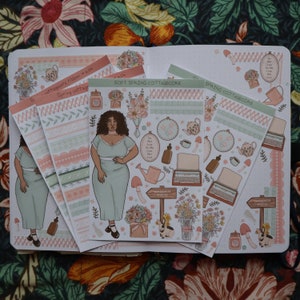 Soft Spring Cottagecore Stickerbogen | Bujo Planer Aufkleber | Penpal Aufkleber |