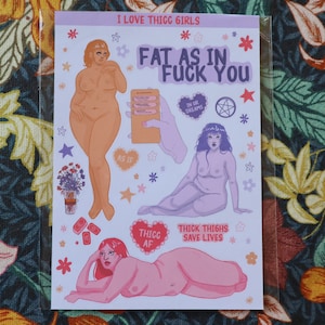 I Love Thicc Girls Sticker Sheet
