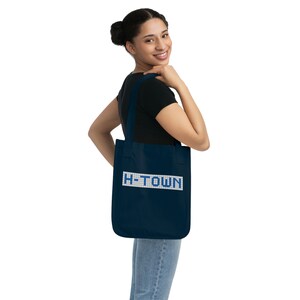 H-Town Blue Tile - Tote bag en toile bio