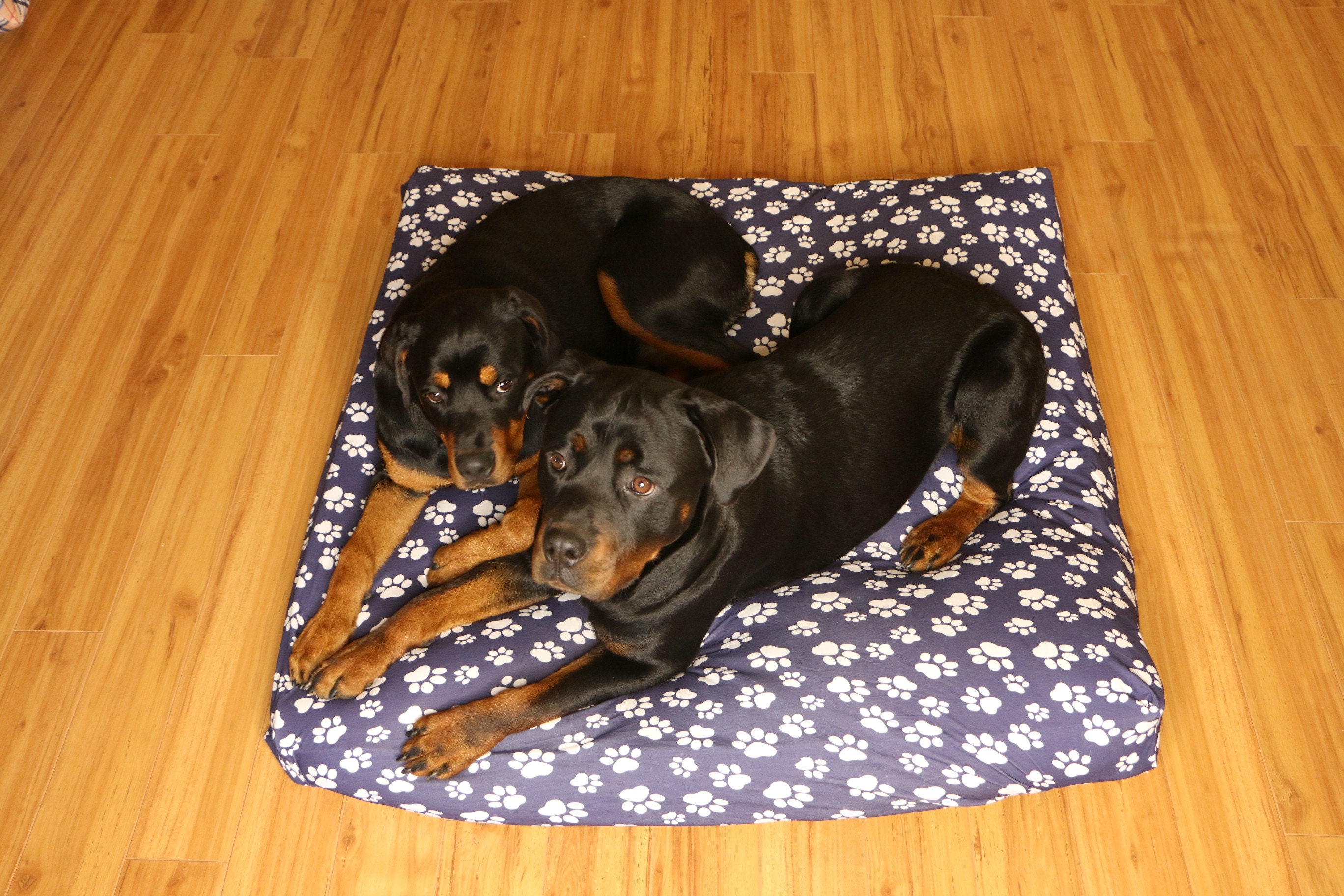 Square Dog Bed Cover Large Fitted Sheet Navy Washable Etsy UK