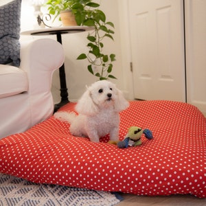Dog Bed Cover Fitted Sheets for Your Large Square Pet Beds Washable Gray W White Paw Prints Etsy Canada