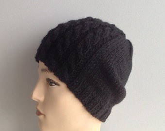 Winter Men knit hat,  Slouchy knit Hat, Hand Knit Beanie, Slouchy Beanie, men's knit hat, men knit beanie, winter accessories, knit hat boy