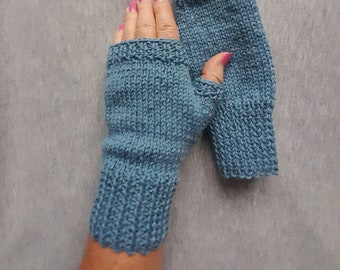 Alpaca wool fingerless mittens, Womens knit gloves, hand knit fingerless gloves, woman knit glowes, winter warmers, christmas gift for woman