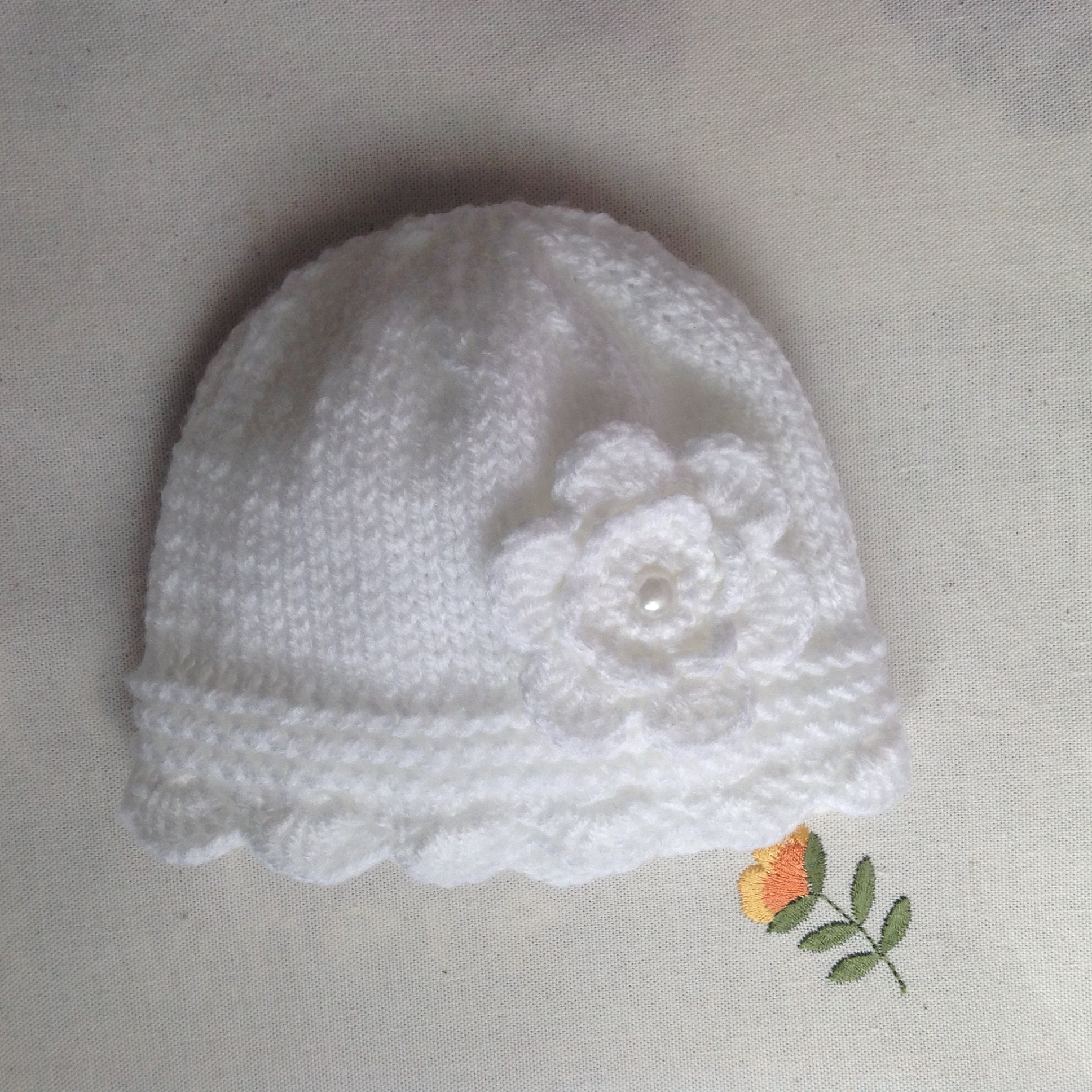 Baby knit beanie baby hat white beanie baby knit hat | Etsy