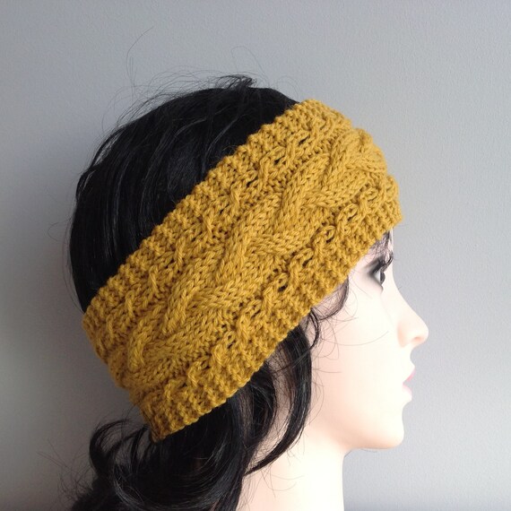 Handmade Cable Knit Headbands Free Knitting Pattern: Cabled Headband main image 4