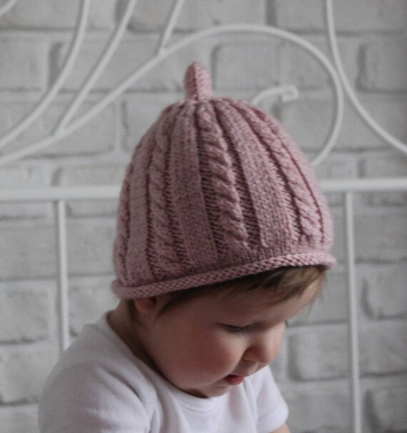 LOVELY HAND KNITTED BABY MITTENS IN PINK SIZE NEW BORN 6