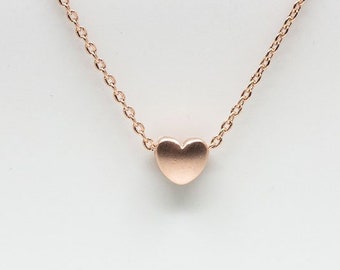 Heart necklace // Necklace with heart // Heart necklace // Rose gold necklace