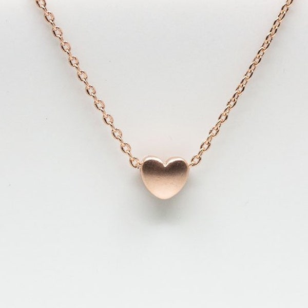 Kette Herz // Halskette mit Herz // Herzkette // Kette Rosegold