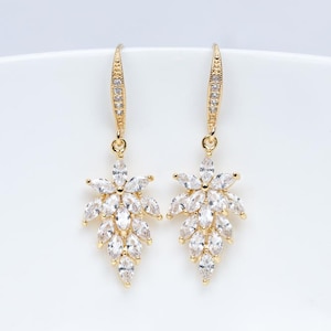 Earrings Gold Plated Wedding Jewelry Bridal Jewelry