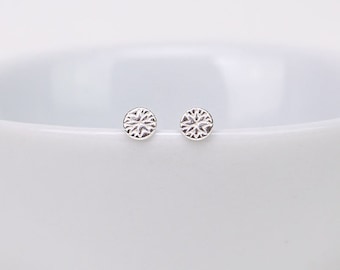 Earrings silver blossom, studs blossom silver, flowers, earrings floral, small studs