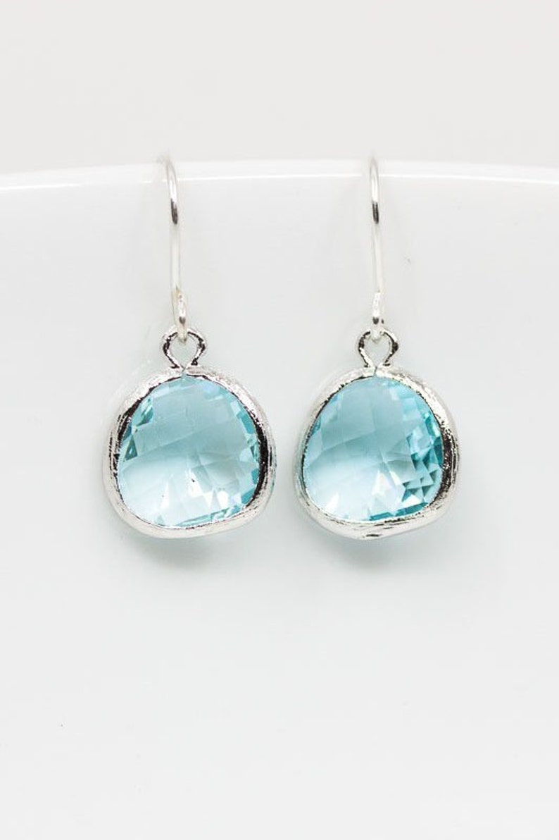 Earrings Silver Aquamarine