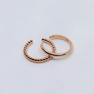 Boucles d'oreilles en or rose, boucles d'oreilles en or rose