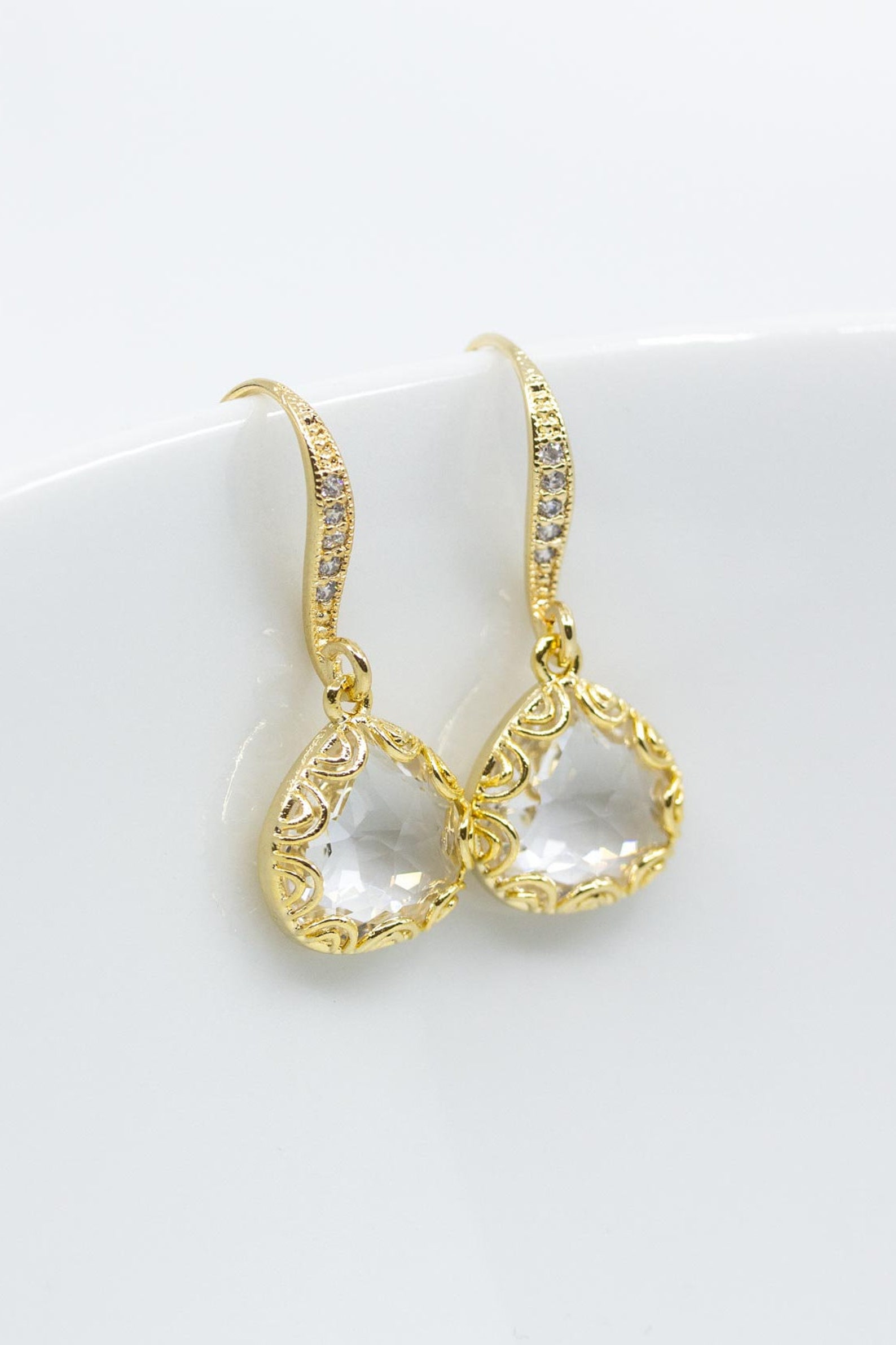 Pendientes Dorados Boda