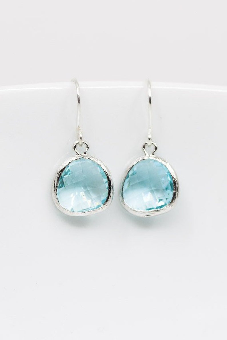 Earrings Silver Aquamarine