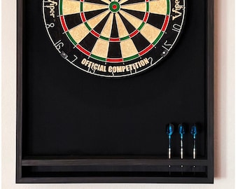 The Boardroom – Handcrafted Dartboard Cabinet Set in Black | Made in the USA