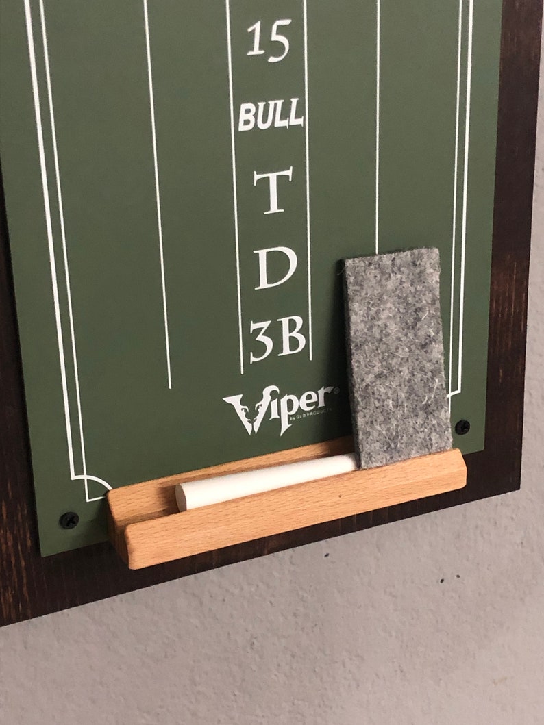 Dart chalkboard scoreboard for the game of Cricket attached to Etsy