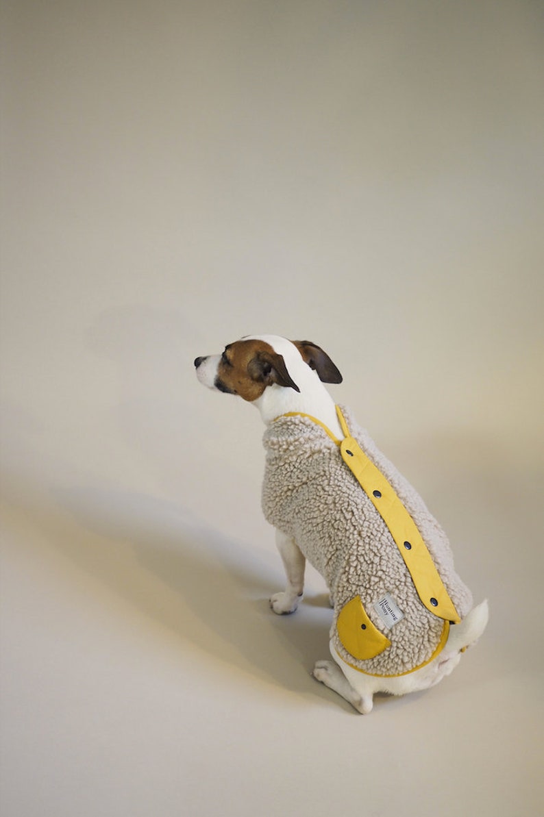 Dog Vest Yellow Dog Coat Clothes for dogs Woolen coat Etsy