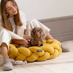 HuntingPony Kolosony Dog bed Yellow Pet beds Modern dog bed Dog beds Small Medium Dog Dog bed Large Dogs image 1