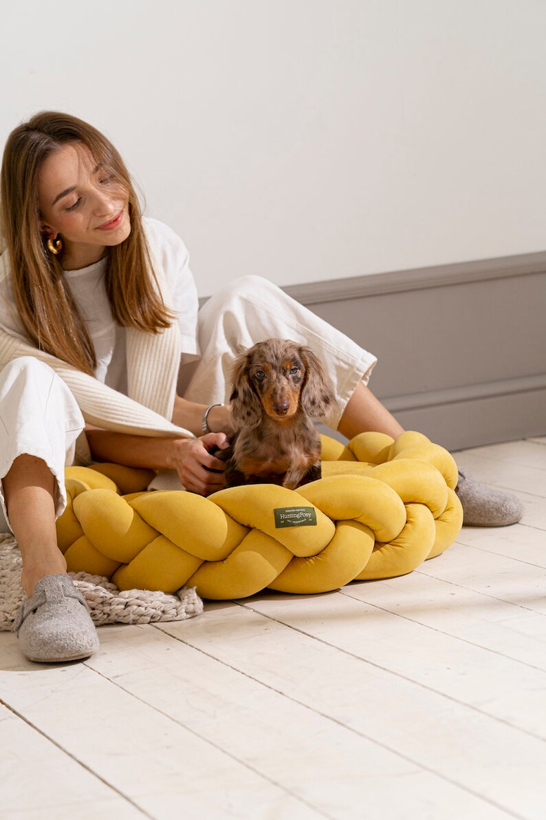 HuntingPony Kolosony Dog bed Yellow Pet beds Modern dog bed Dog beds Small Medium Dog Dog bed Large Dogs image 1