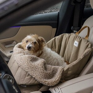 JagdPony Hundeautositz schwarz / Hundeautositz beige / Hundetransporter / Haustiertransporter / Autositz für Hunde beige / Haustierbedarf Bild 2