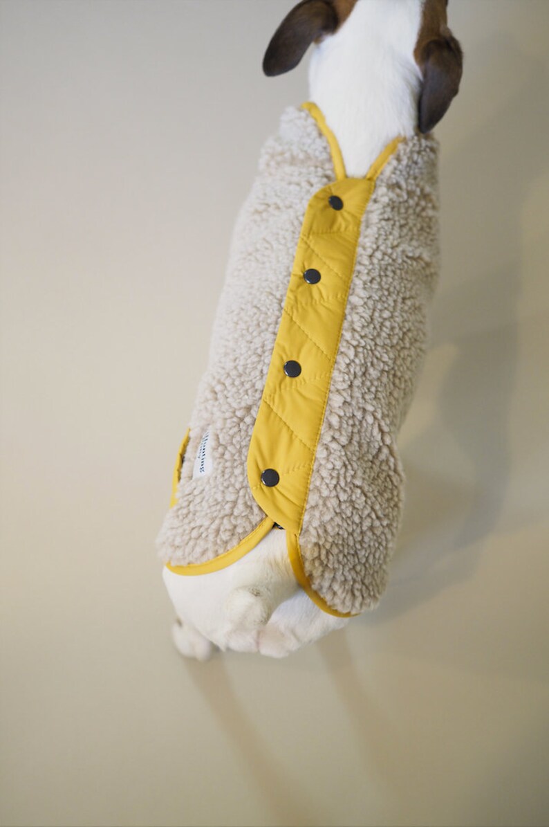 Dog Vest Yellow Dog Coat Clothes for dogs Woolen coat Etsy