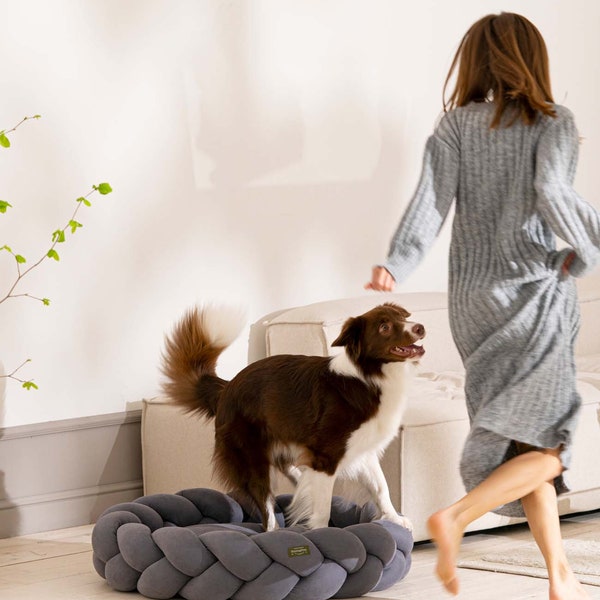 HuntingPony | Kolosony Dog bed Dark gray Pet beds - Modern dog bed - Dog beds Small Medium Dog - Dog bed Large Dogs - Modern dog bed