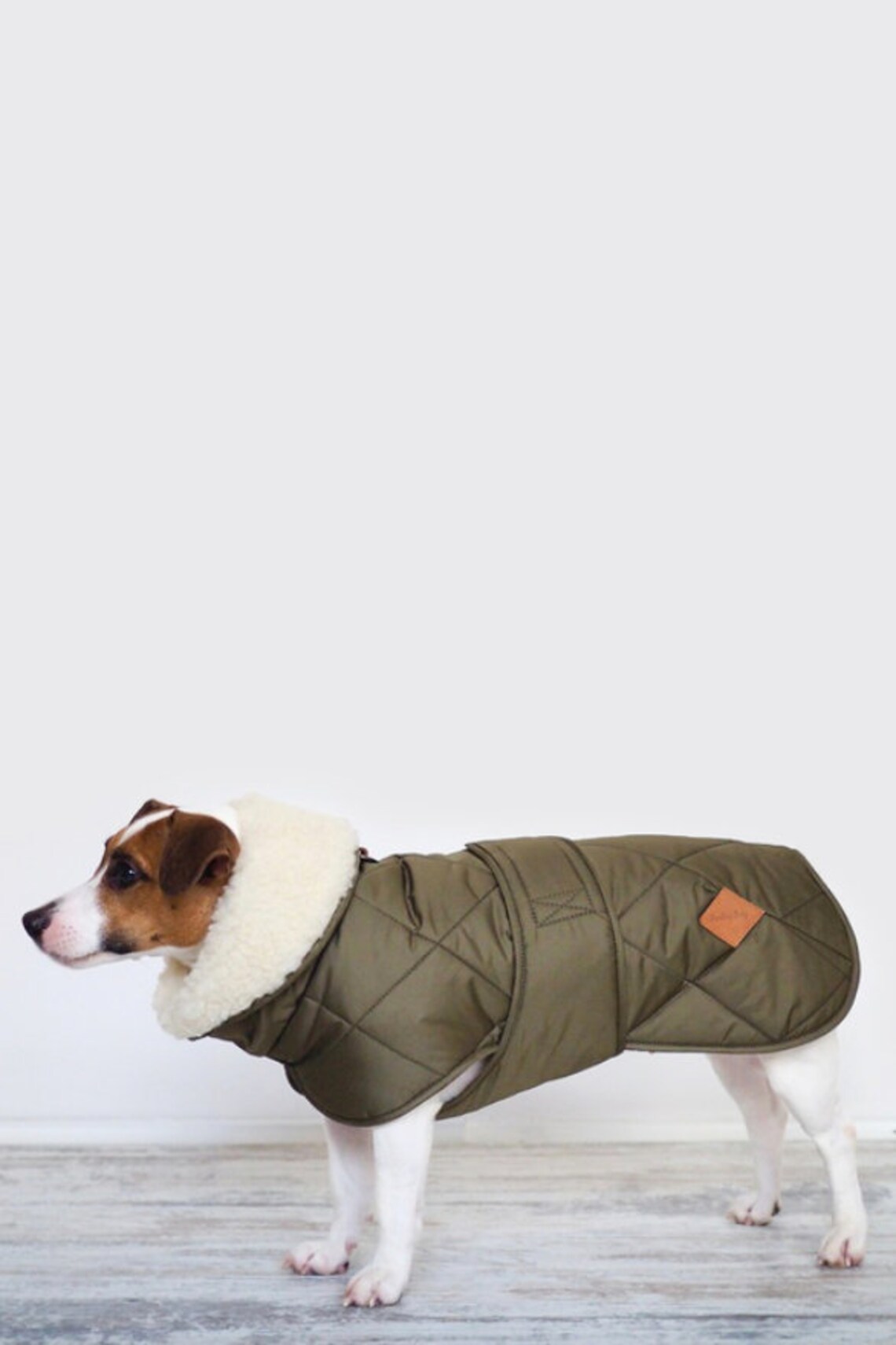 Dog Coat Khaki Dog Jacket Winter clothes for dogs Woolen Etsy