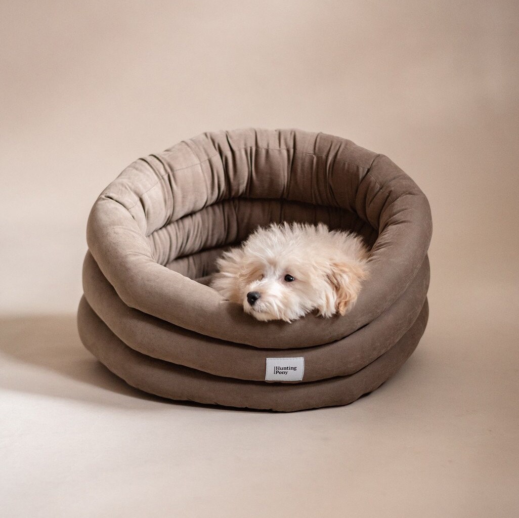 Cloud Dog Bed Round Dark Washable Pet Bed Handmade Dog Bed Etsy