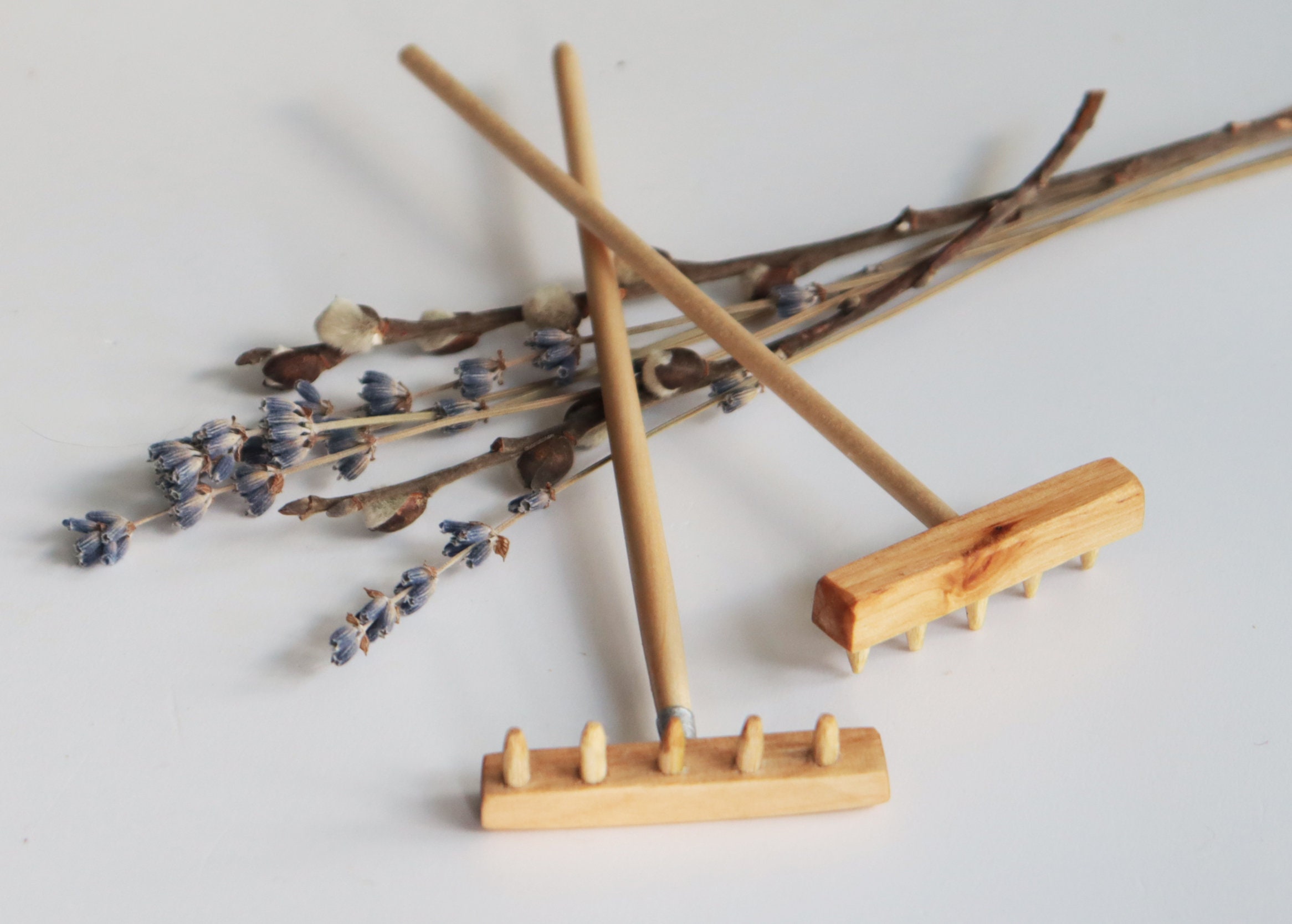 Mini Zen Rake Wood Rake for Mini Zen Garden Garden Tools Etsy