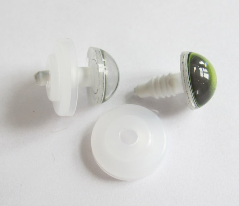 Pair BlueGreyGreen Doll Eyes Realistic Toy Eyes 15 mm