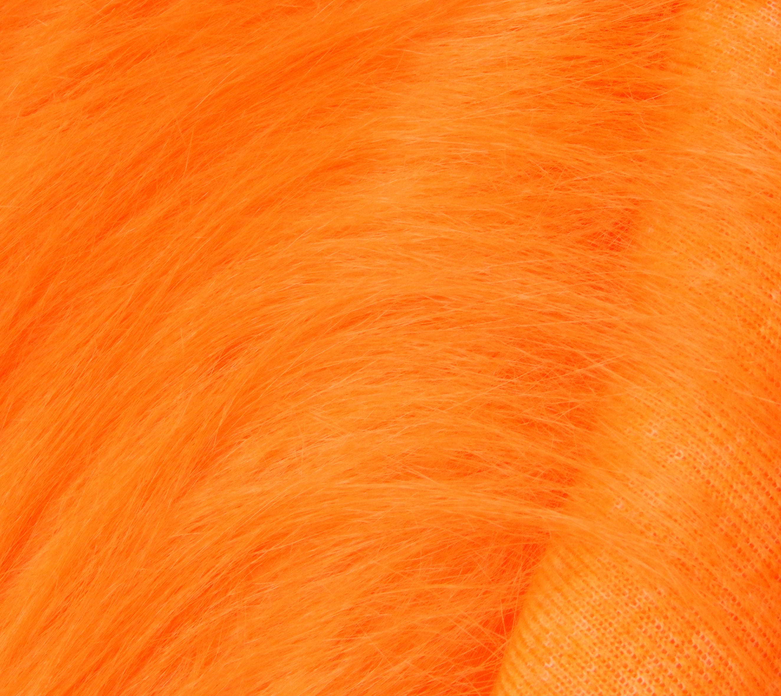 Luxury Faux Fur Fabric 19 Orange Long Pile Faux Fur | Etsy