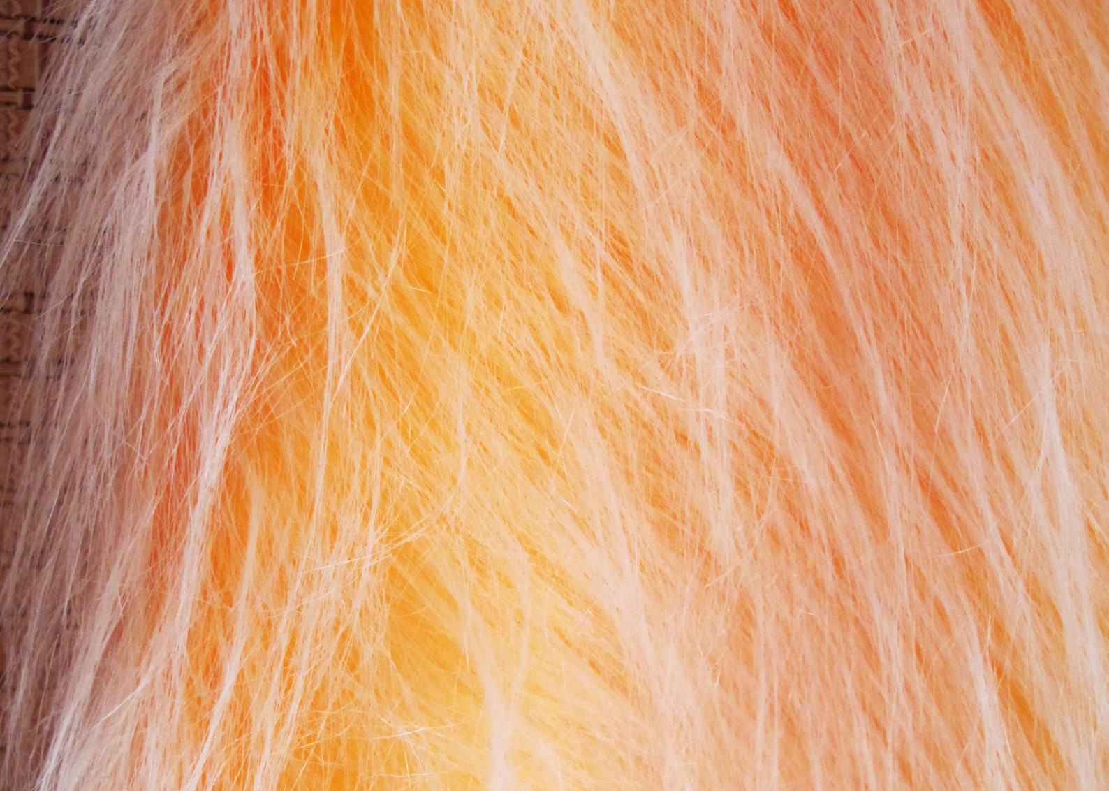 Luxury Faux Fur Fabric 19 Orange Long Pile Faux Fur Etsy