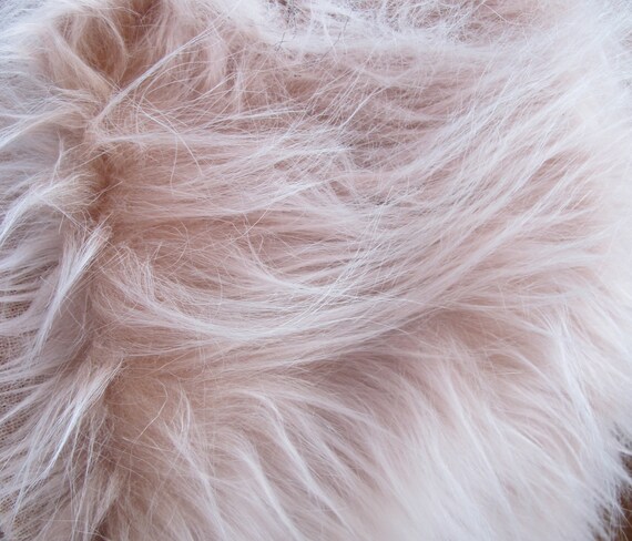 Pearl Pink Long Pile Faux Fur Luxury Faux Fur Fabric Etsy