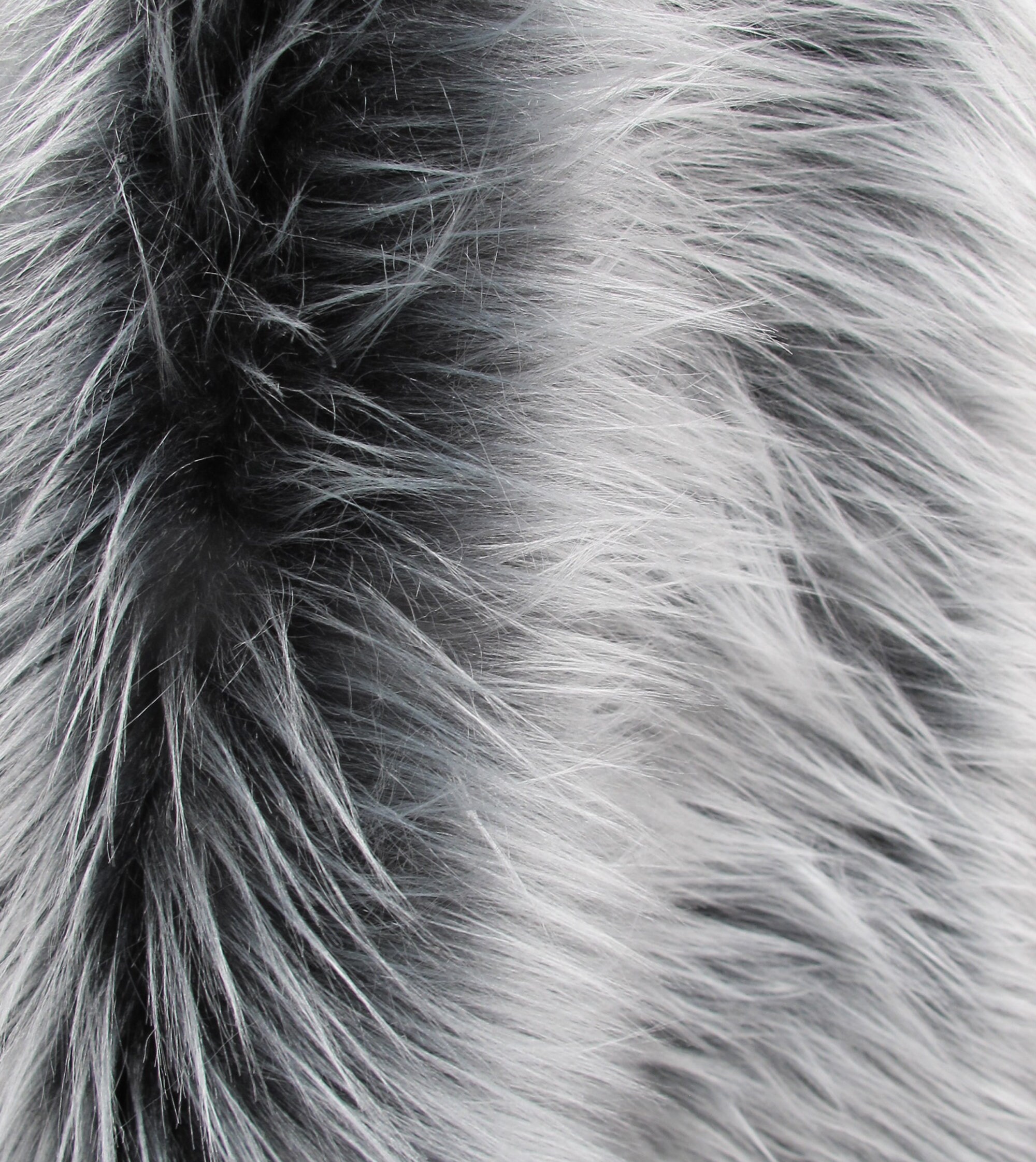 Grey White Luxury Faux Fur 19.5 Long Pile Faux Fur Etsy
