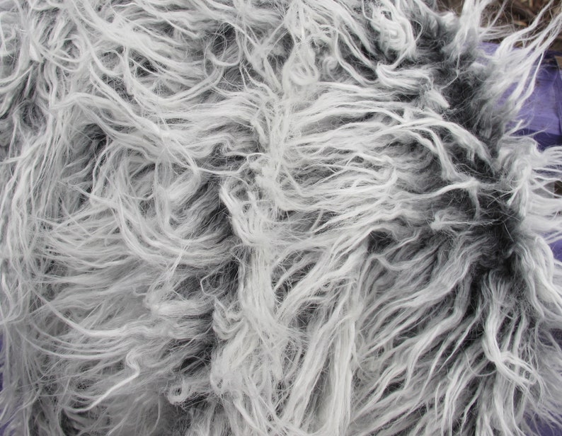 Grey or White Faux Fur Fabric Lama Faux Fur Craft Making Etsy